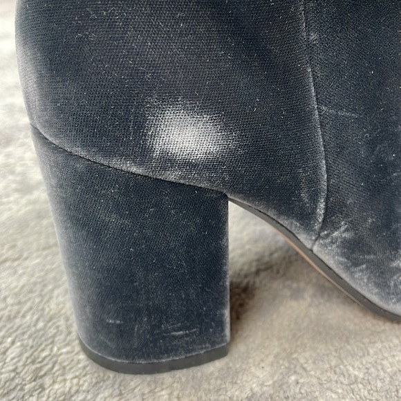 New Gianvito Rossi Joelle Velvet Ankle Boots Pewter Silver Gray Sz 35.5 - Picture 5 of 15